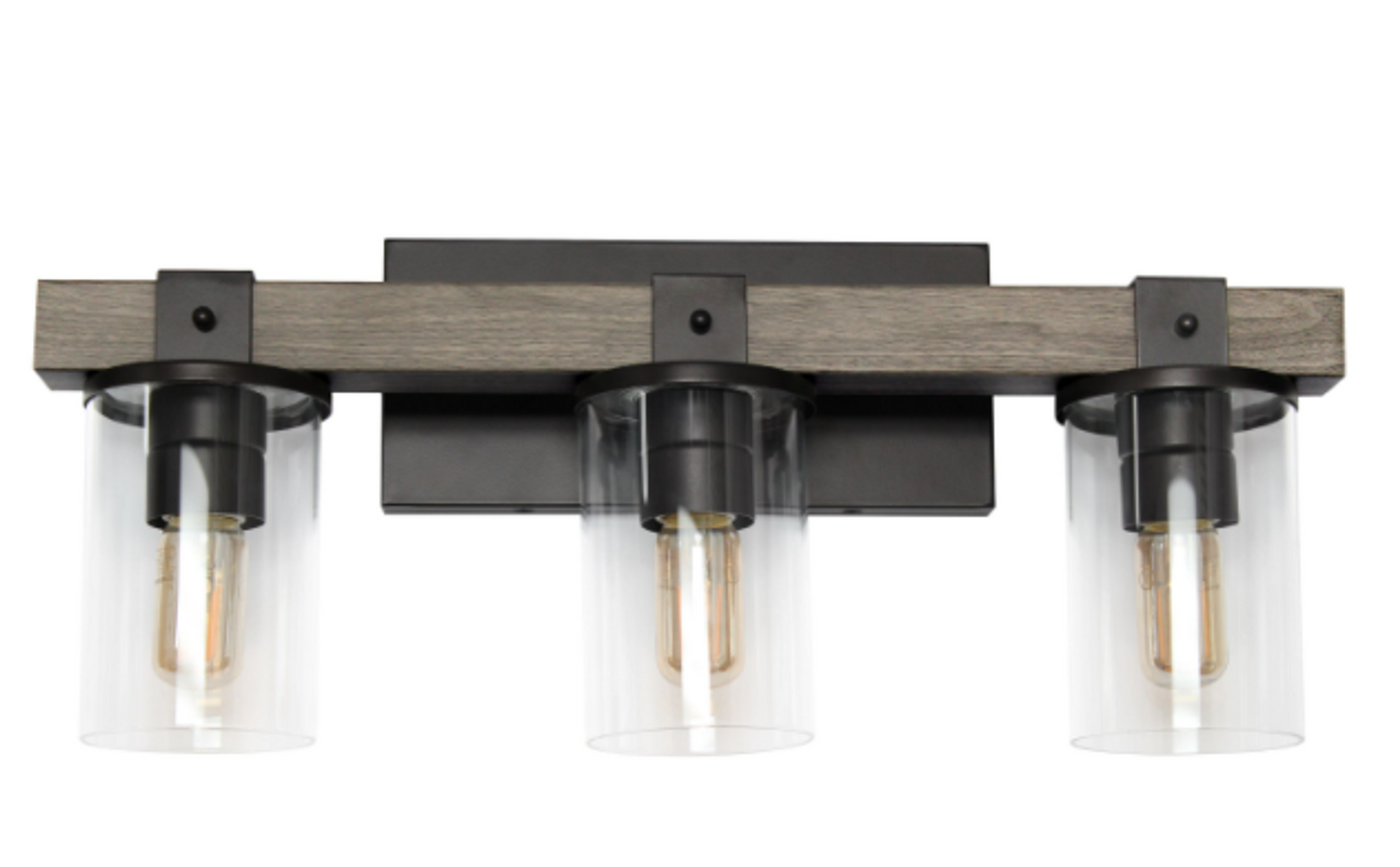 Elegant Designs Industrial Rustic 3-Light Bath Vanity