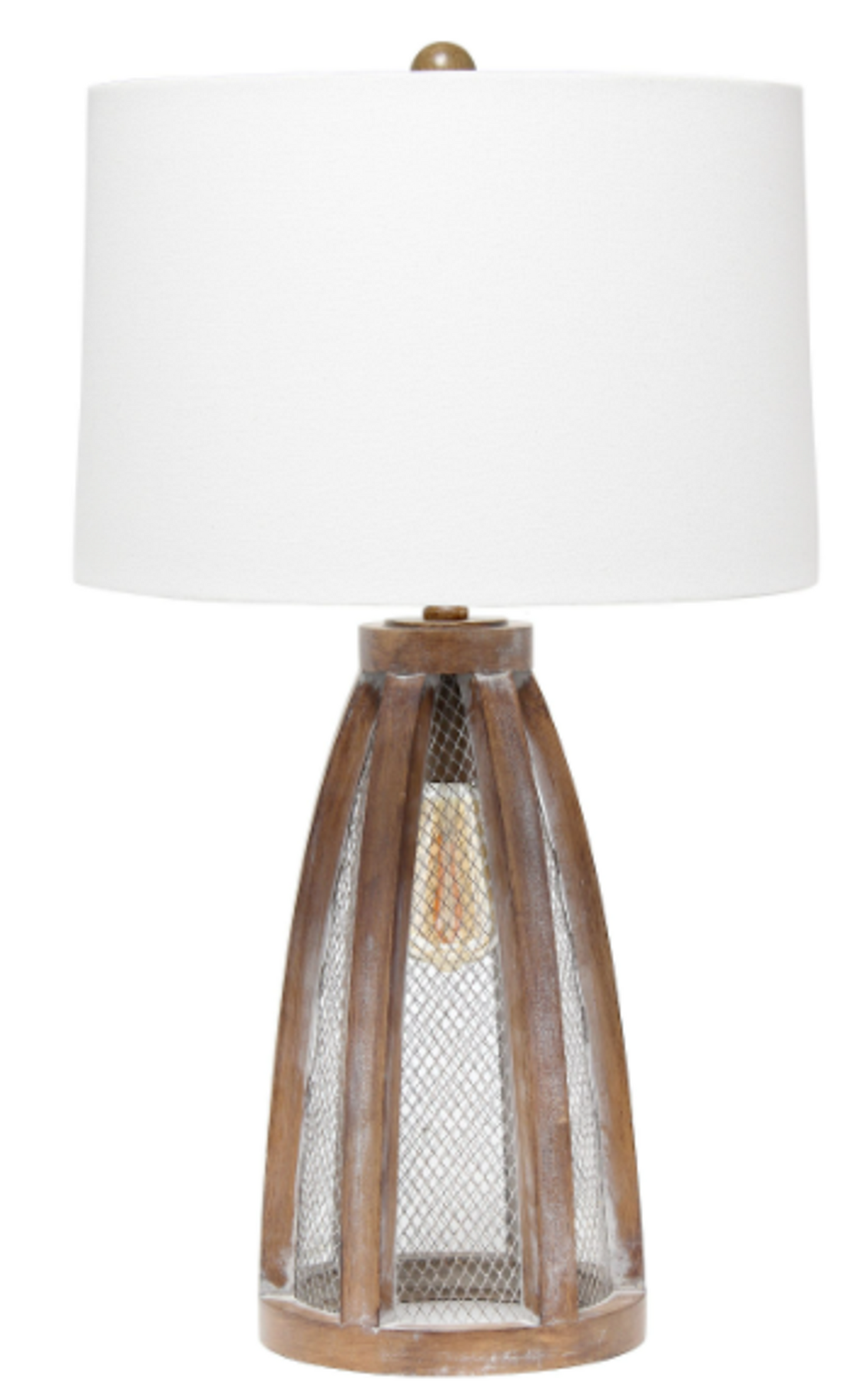 Lalia Home Wooded Arch Farmhouse Table Lamp