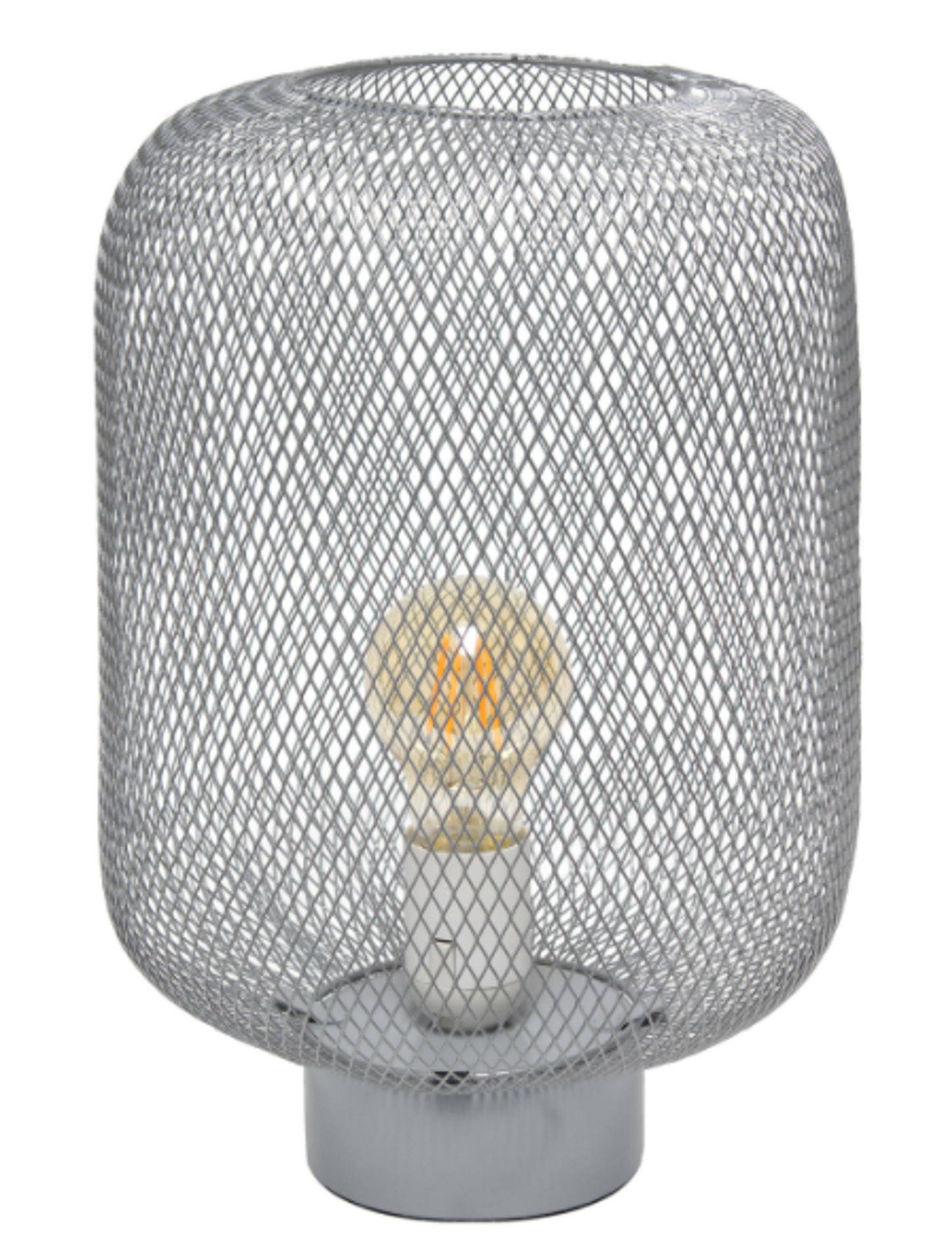 Simple Designs Metal Mesh Industrial Table Lamp