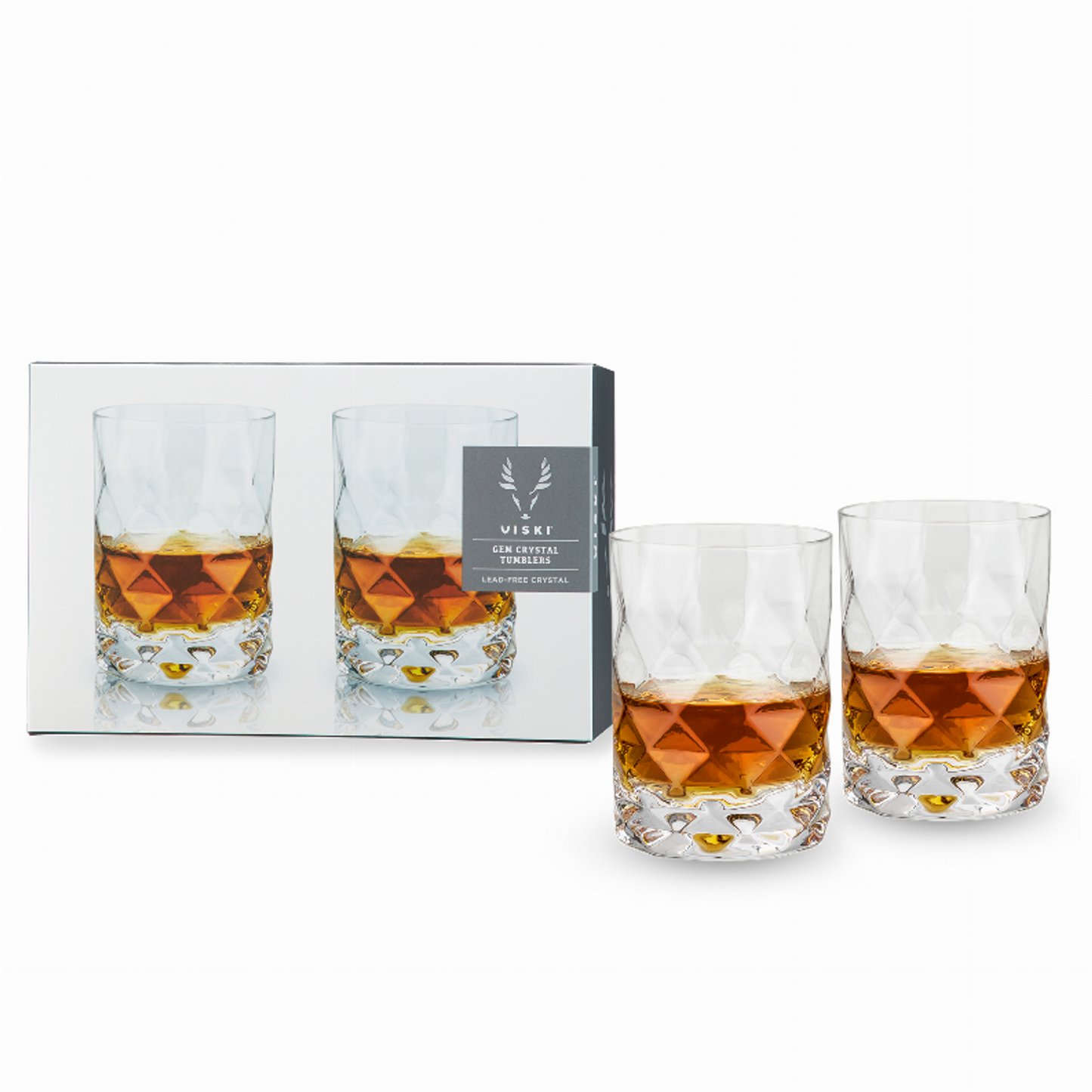 Gem Crystal Tumblers by Viski, Set of 2