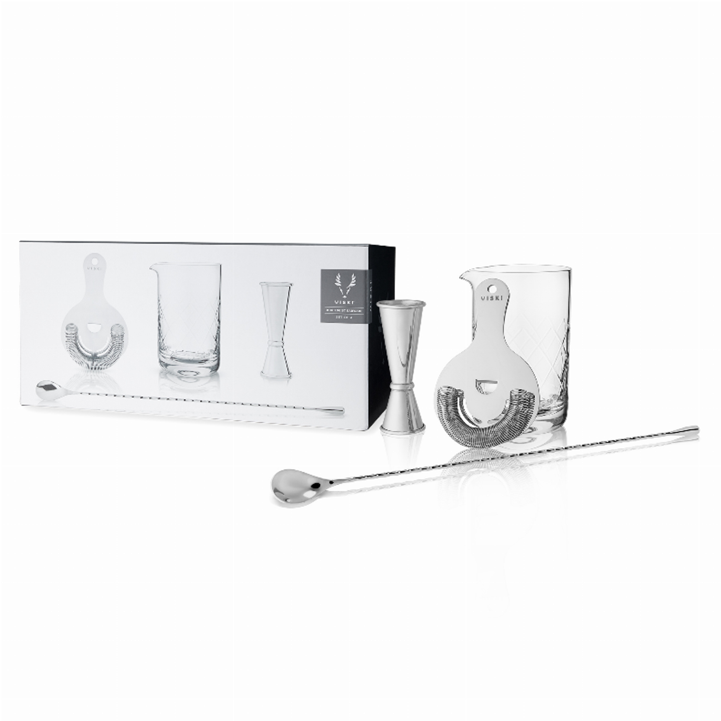 Viski 4-Piece Mixologist Barware Set
