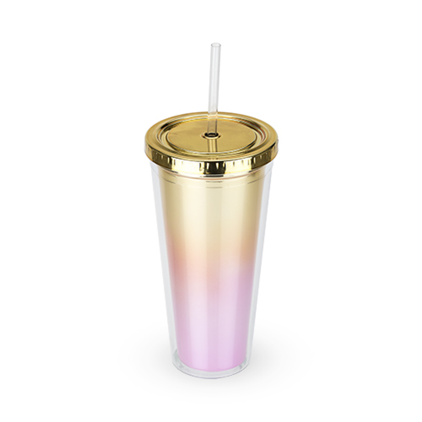 Metallic Ombre Drink Tumbler in Bougainvillea by Blush
