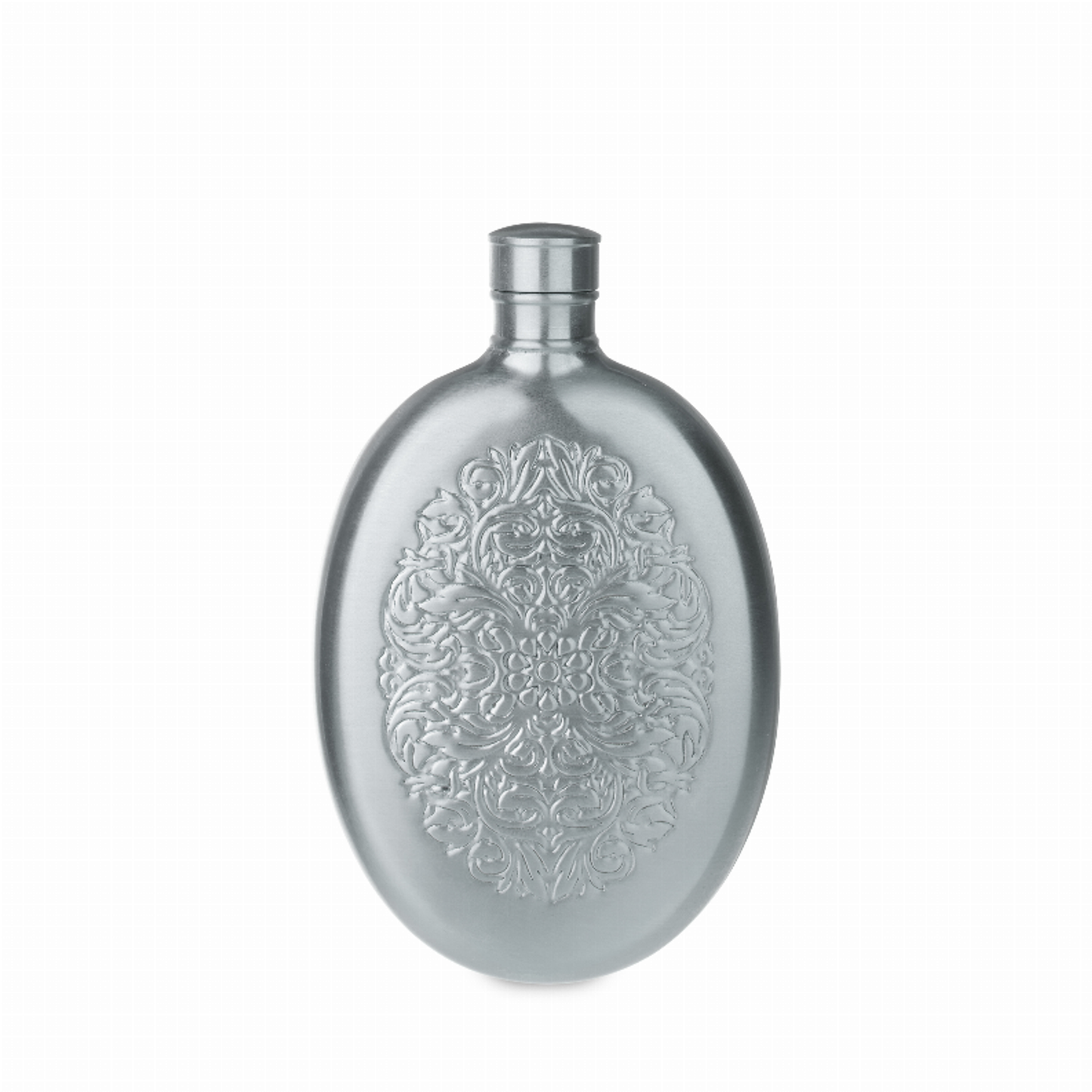 Pewter Finish Stainless Steel Filigree Flask by Twine
