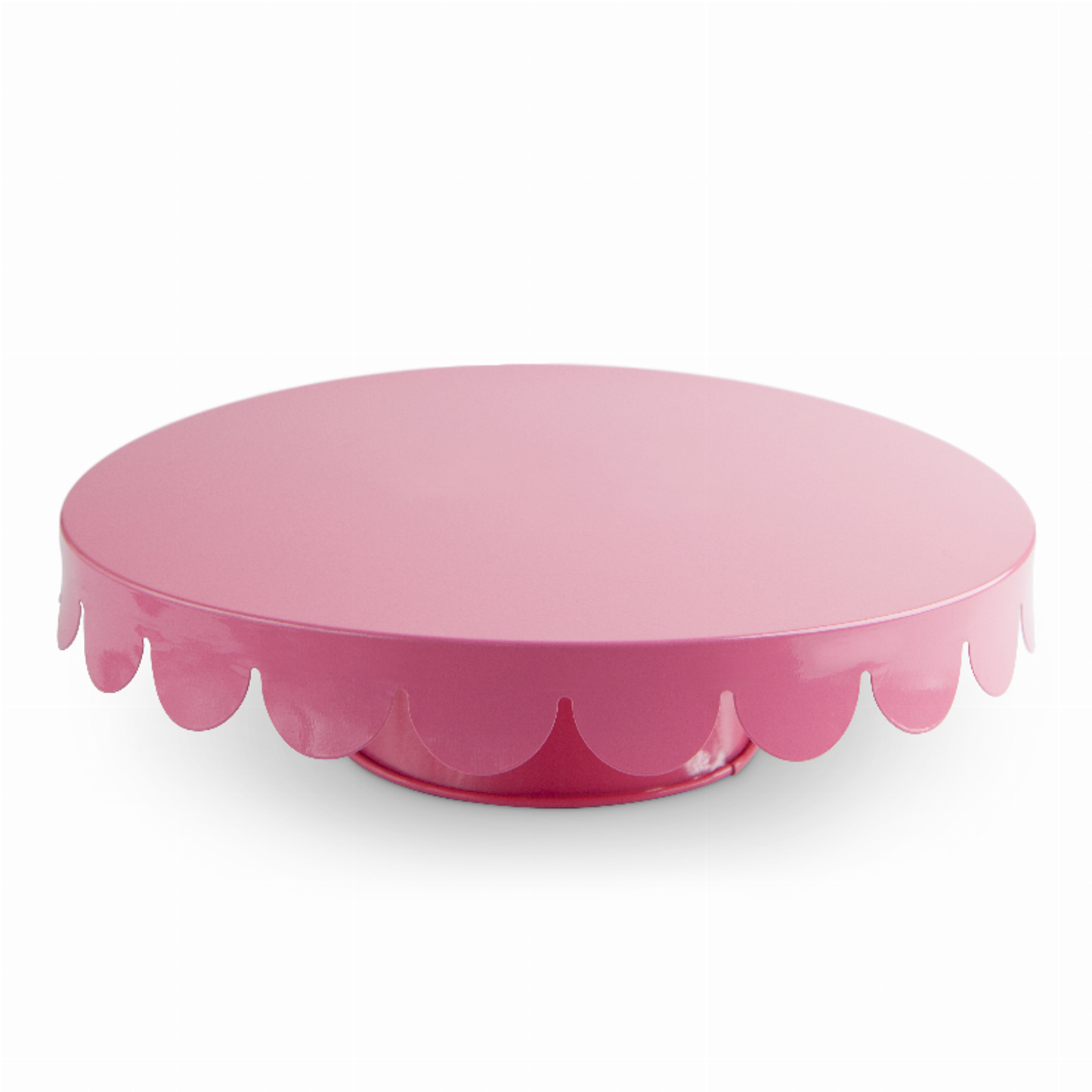Pink Galvanized Metal Cake Stand, 11-Inch