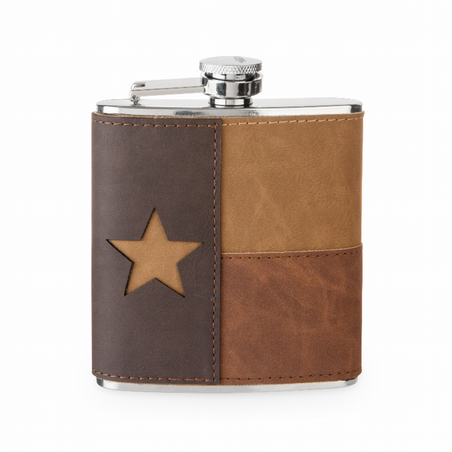 Leather Texas Flask by Foster & Rye, 6 oz