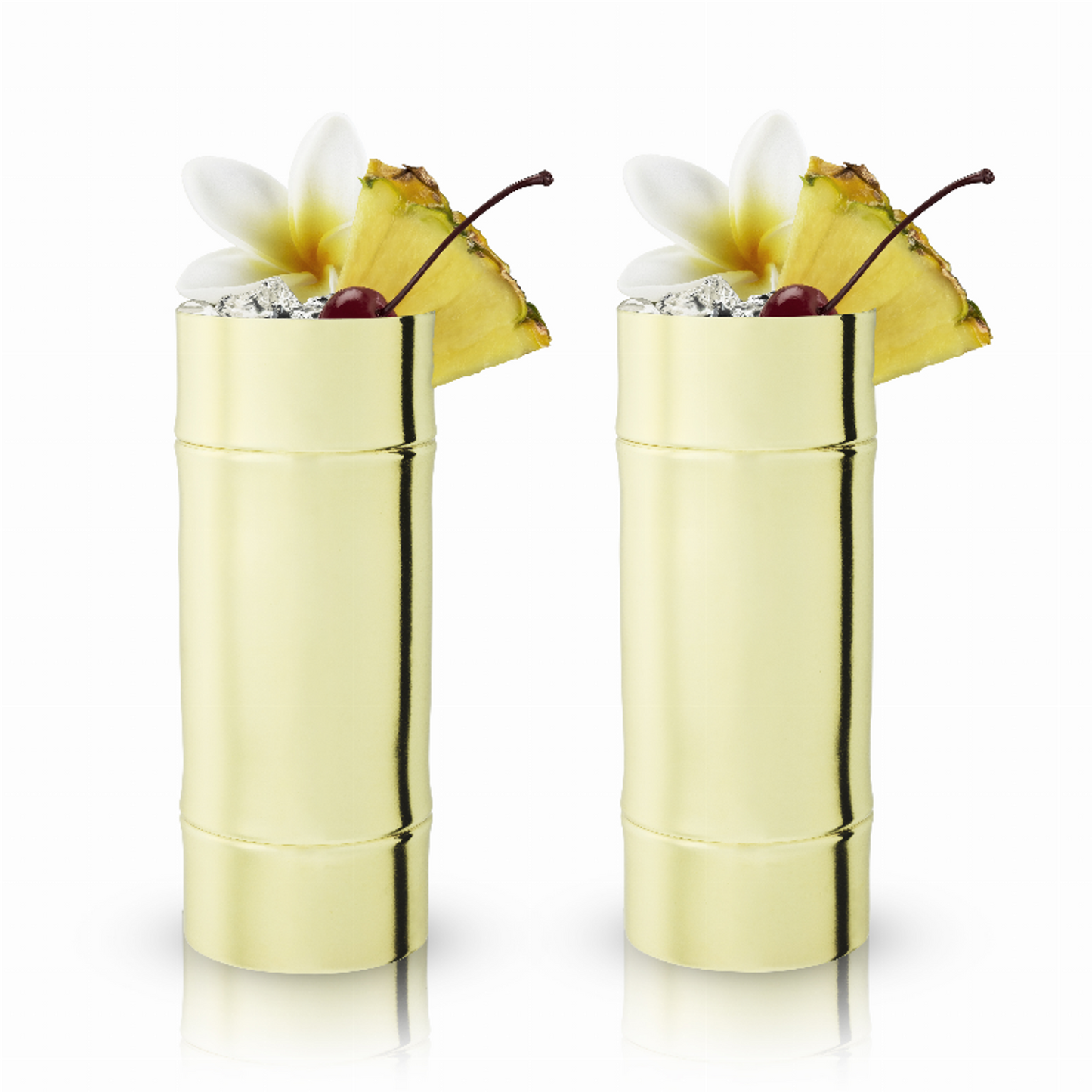 Gold Bamboo Highball Glasses by Viski