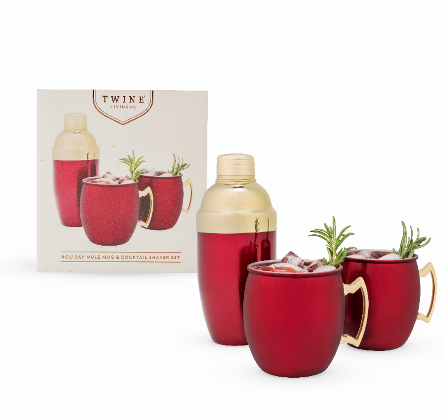 Twine Red Mule Mug & Cocktail Shaker Gift Set