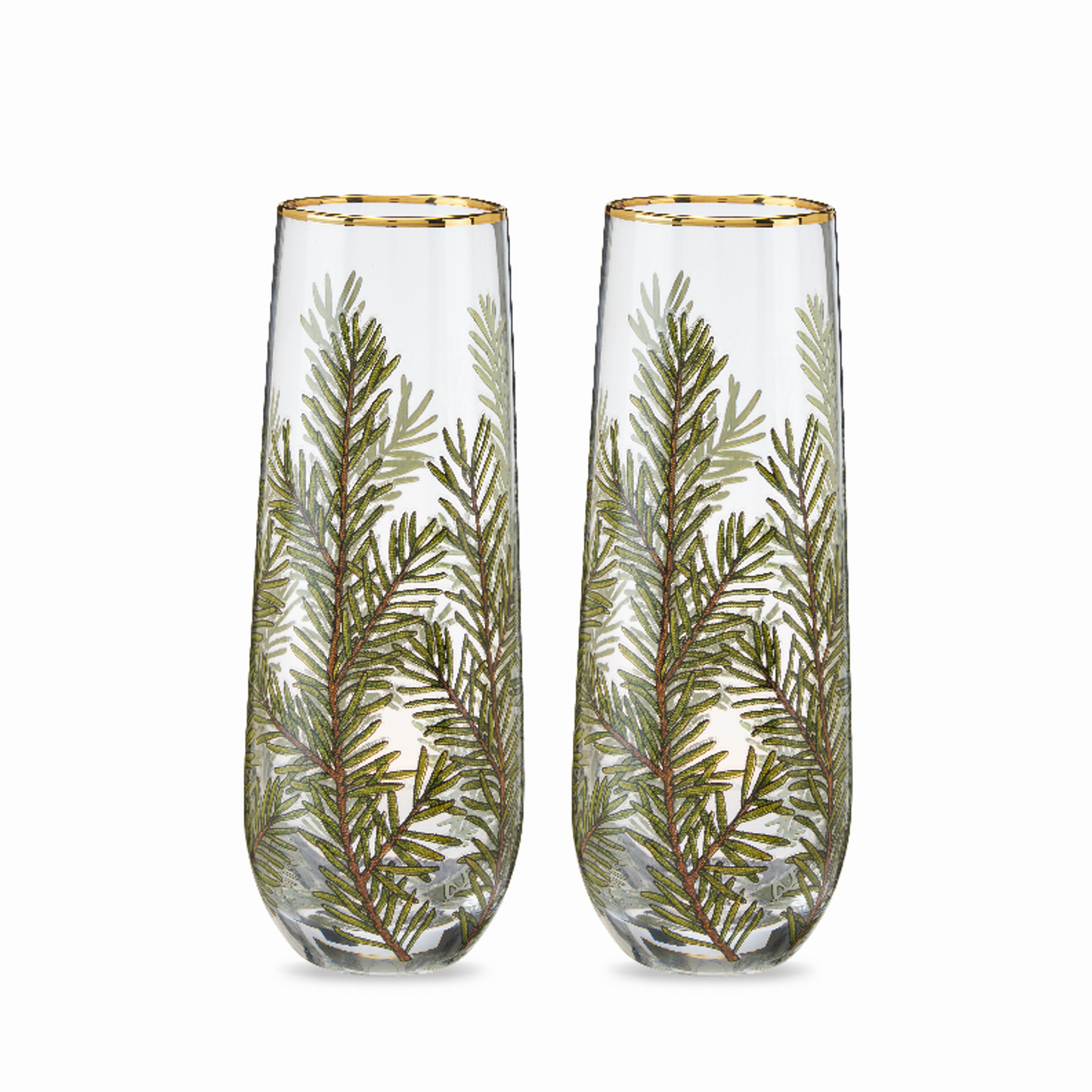 Woodland Stemless Champagne Flute Set by Twine