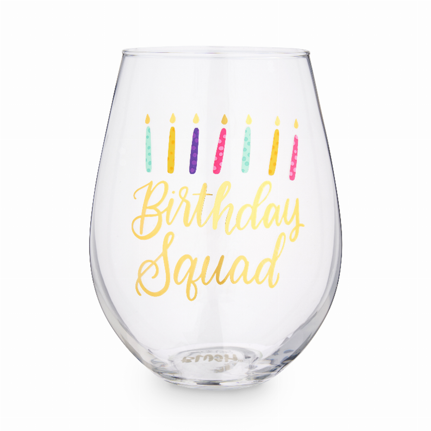 Birthday Squad Stemless Wine Glass by Blush, 30 oz