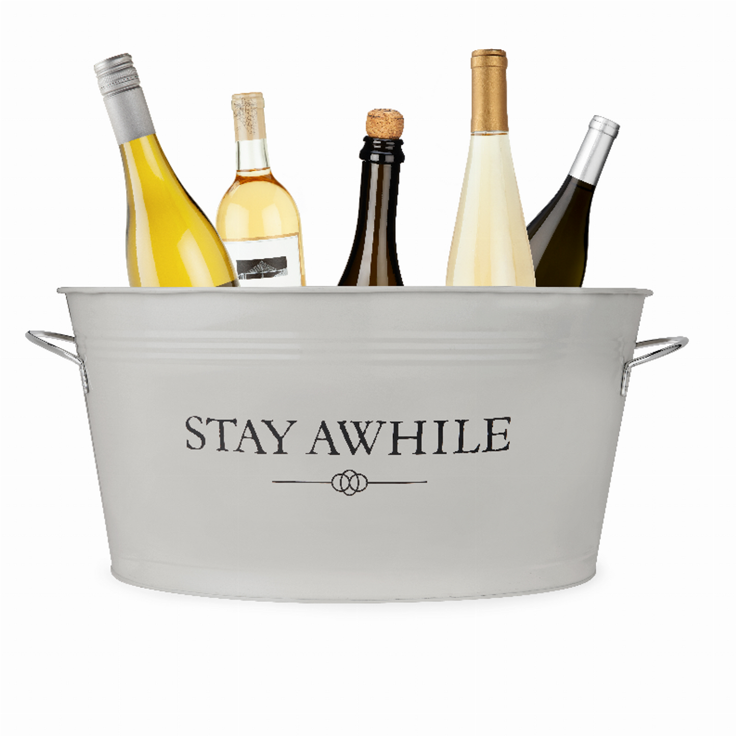Stay Awhile Galvanized Drink Tub by Twine