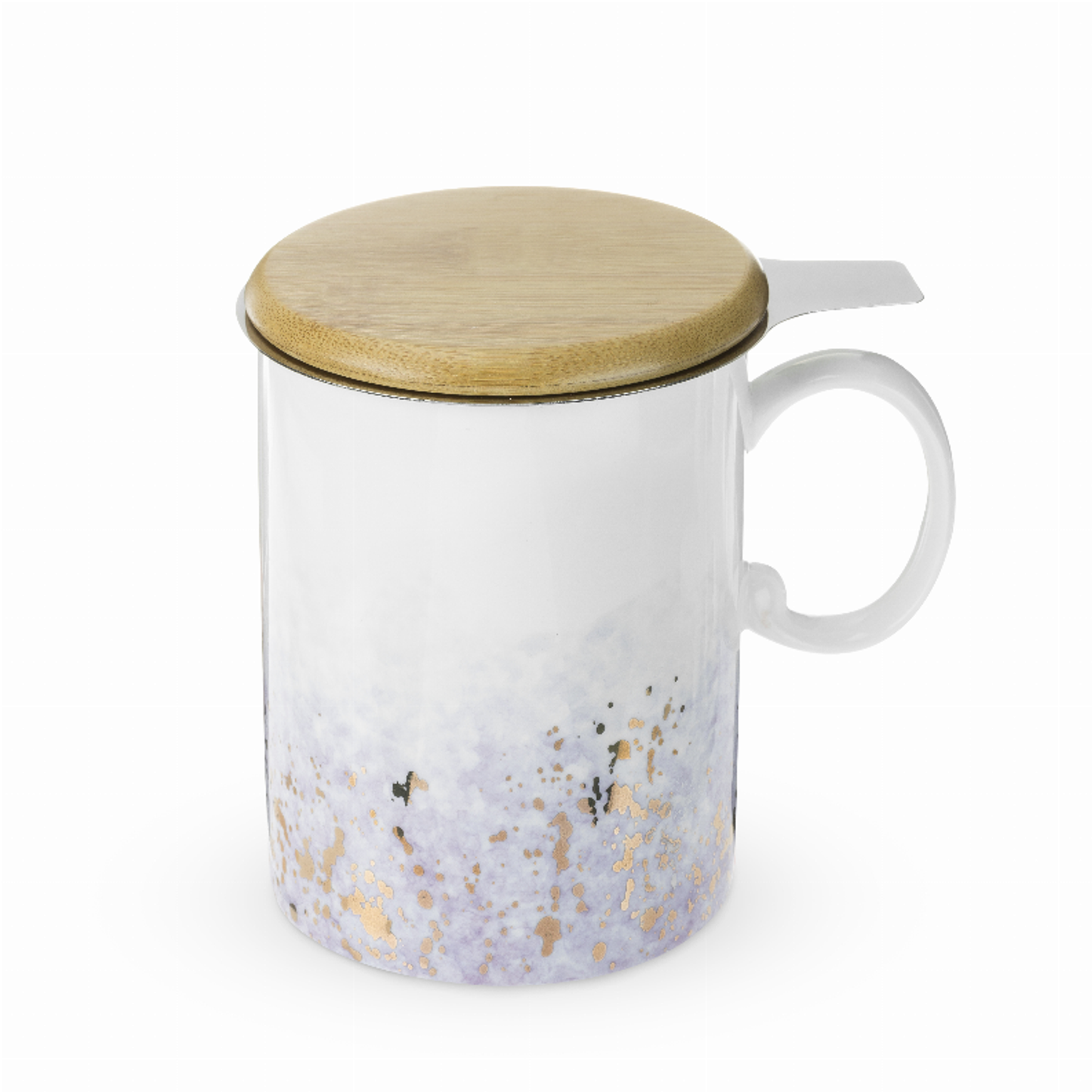 Bennett Purple Ceramic Tea Mug and Infuser by Pinky Up