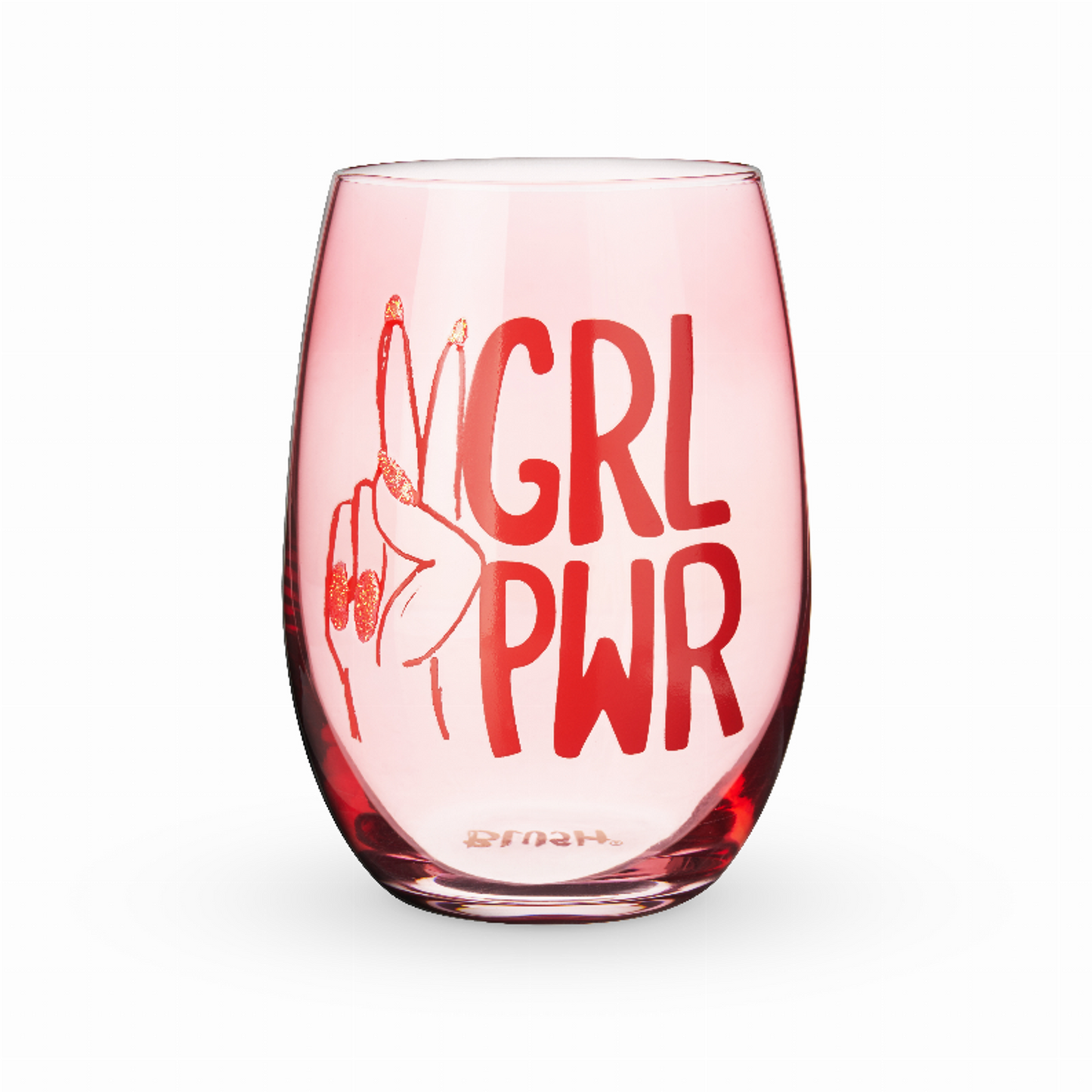 Blush Girl Power Stemless Wine Glass