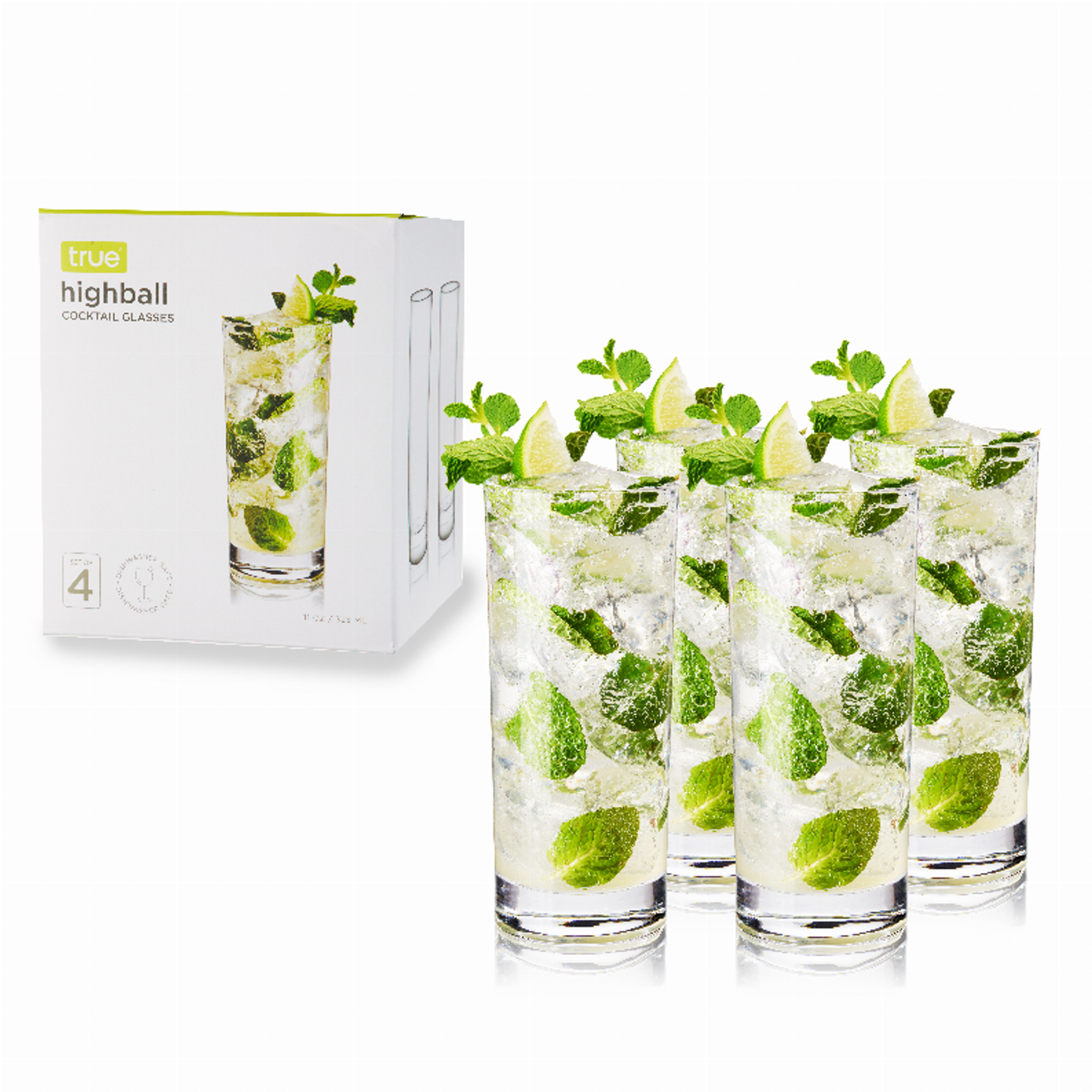 True Highball Glasses, Set of 4