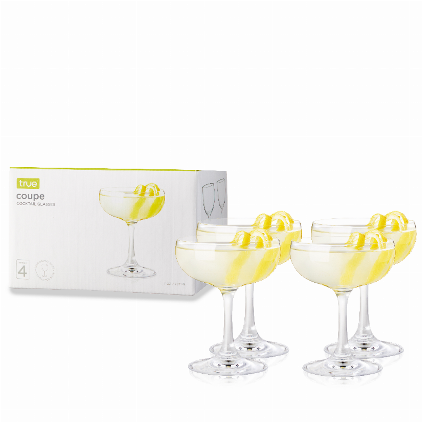 True Coupe Glasses, 7 oz, Set of 4