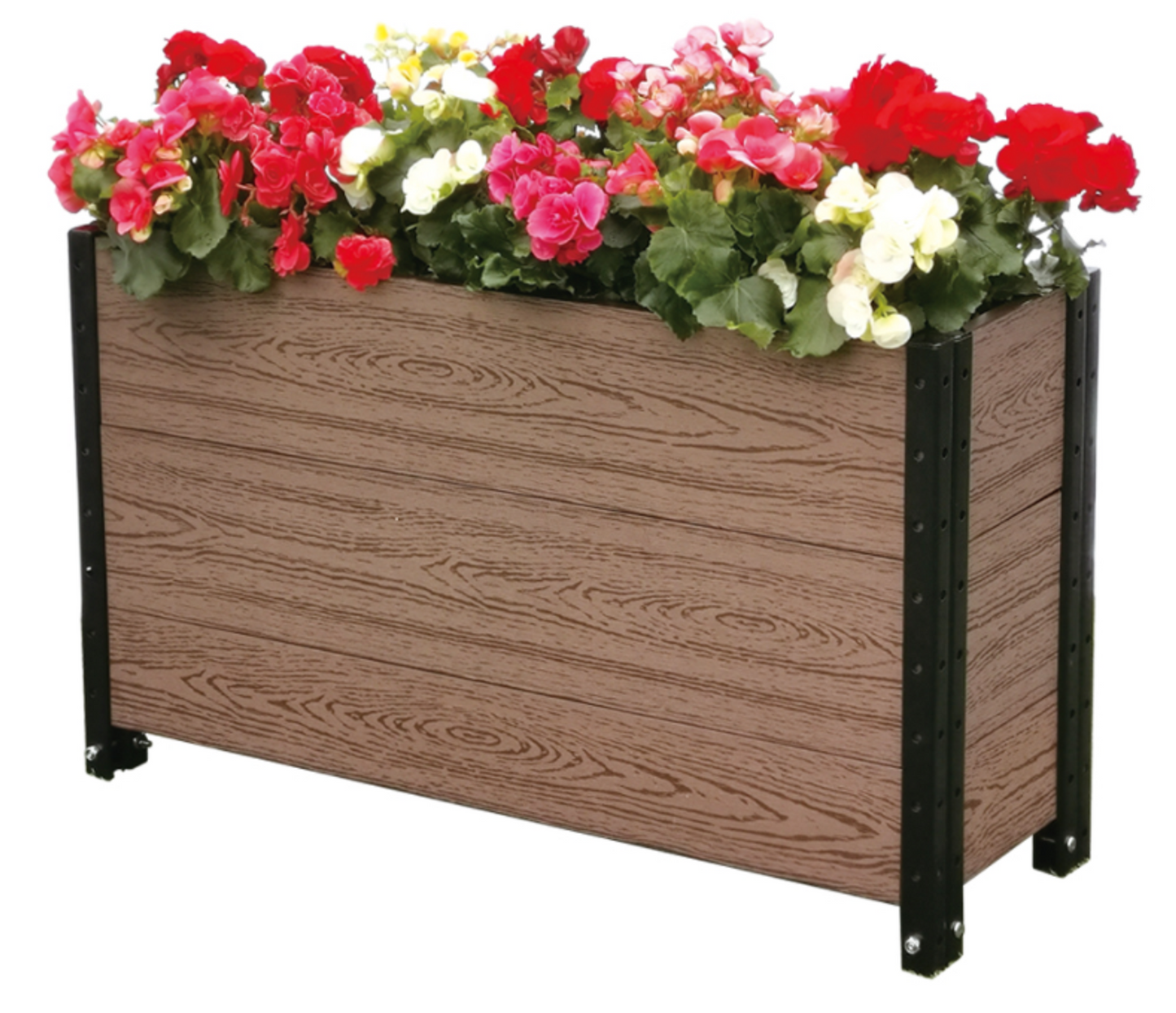 Elevated Deep Trough Planter in Brown (36 x 12 x 21 in)