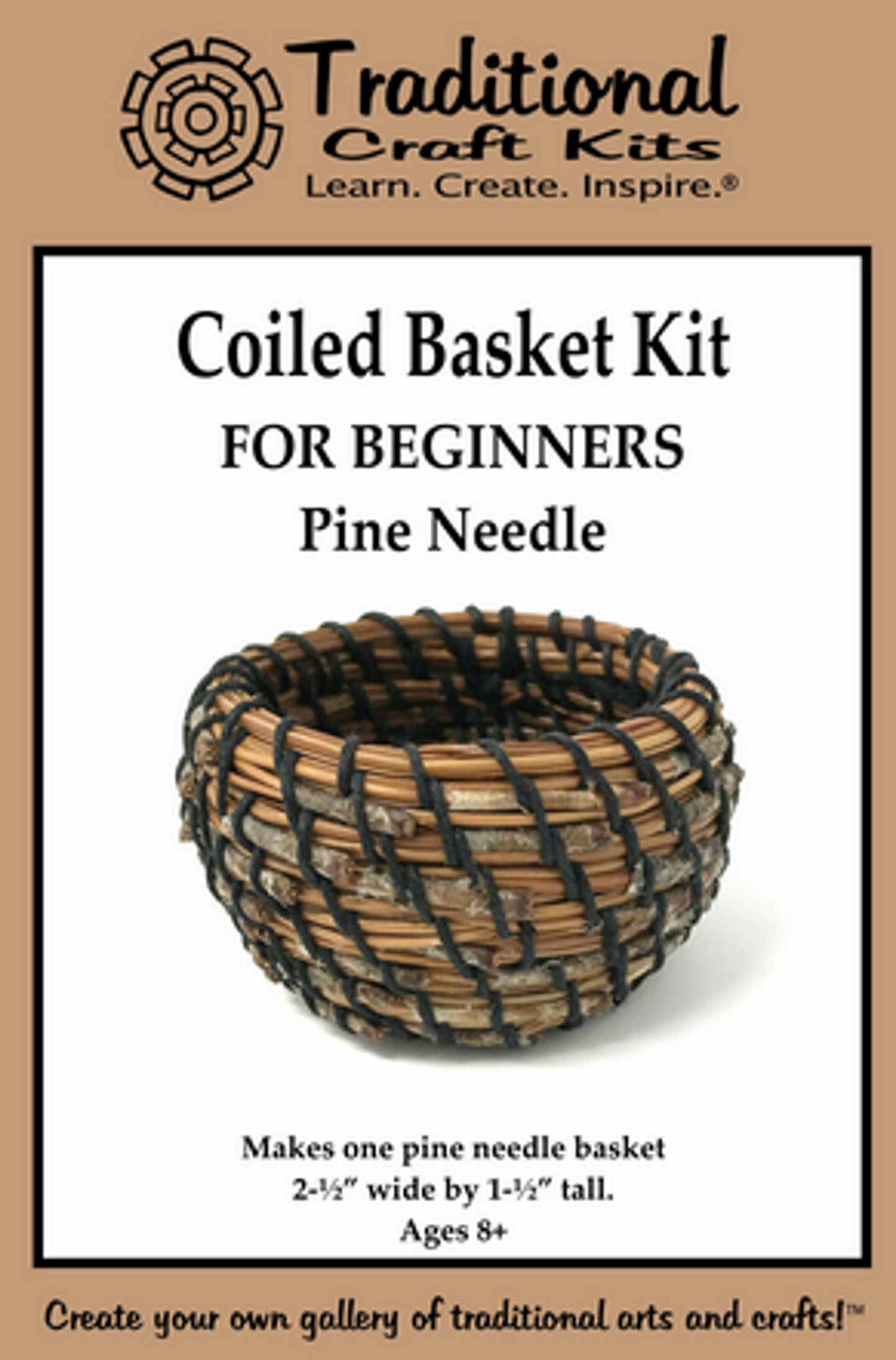 Pine Needle Coiled Basket Craft Kit for Beginners