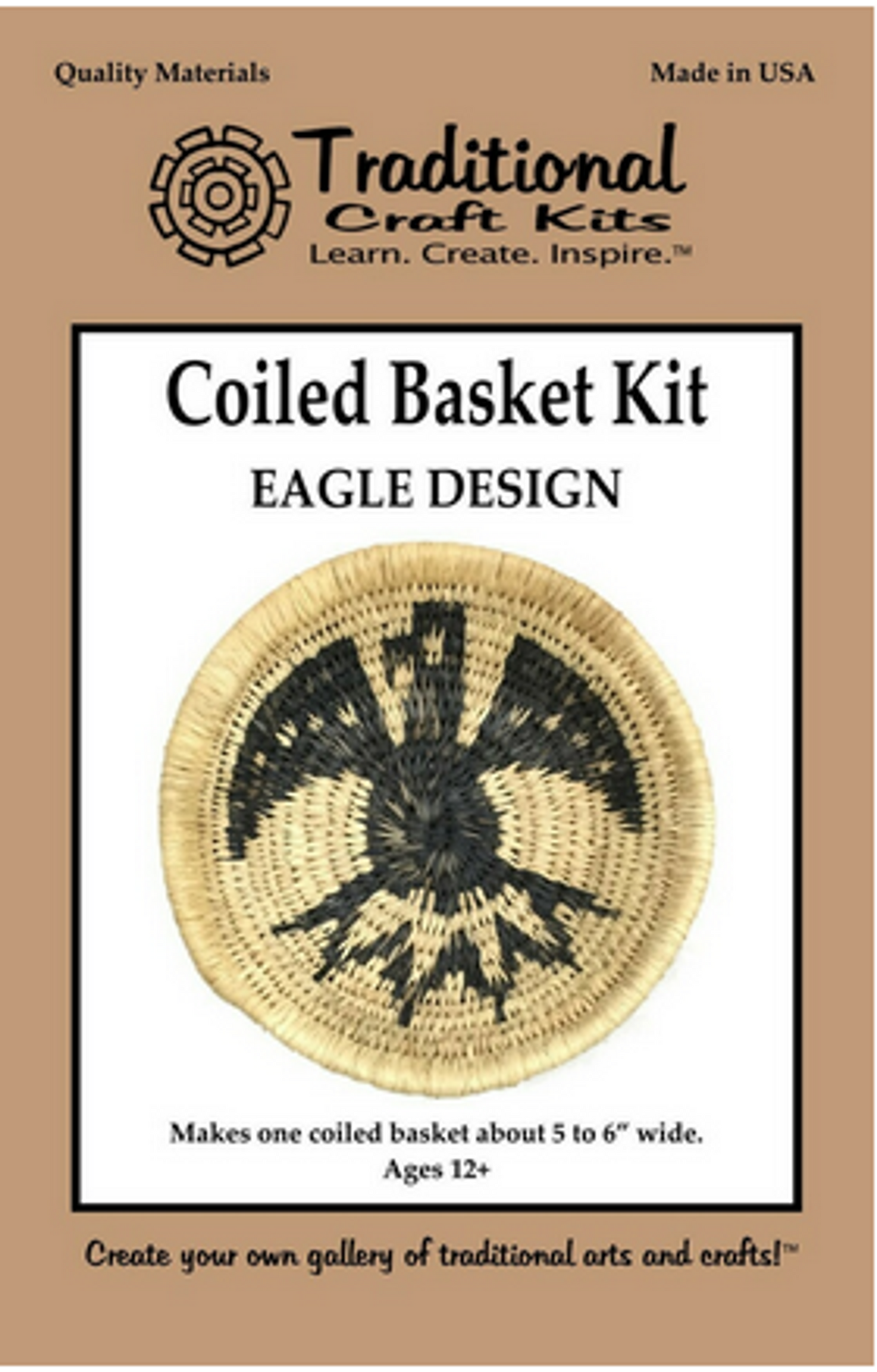 Eagle Design Coiled Basket Craft Kit