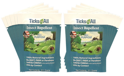 Ticks-N-All All Purpose Insect Repellent Wipes