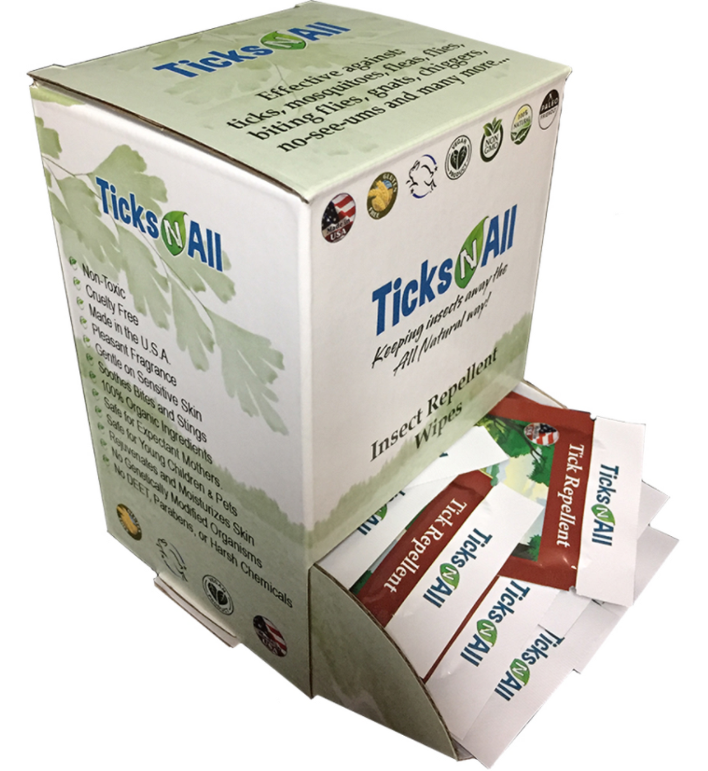 Ticks-N-All Tick Repellent Wipes