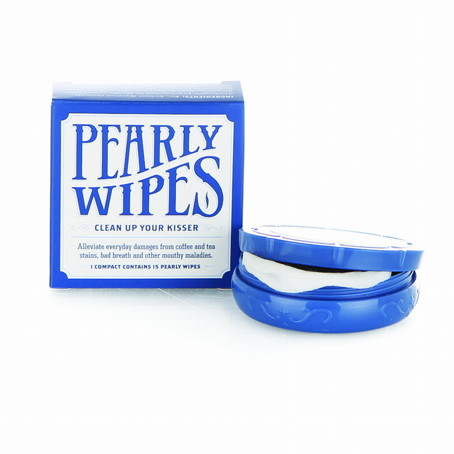 Pearly Wipes Compact with Mirror (Set of 15)