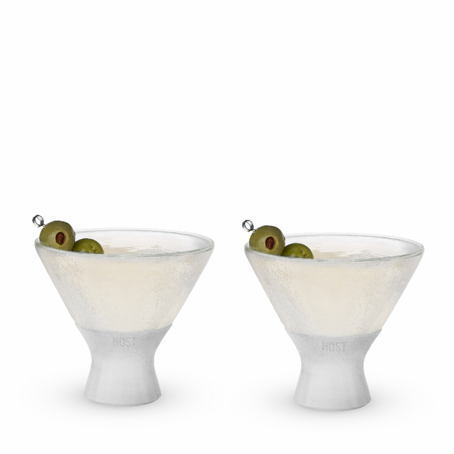 Glass Freeze Martini Glasses by Host, Set of 2