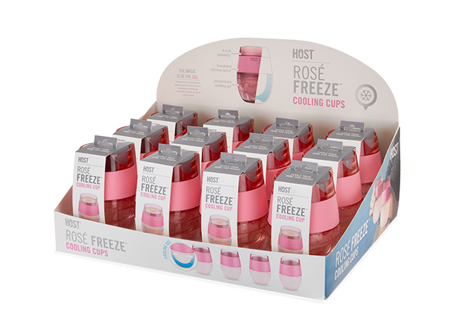 Host Rose Freeze Cooling Cup, 8.5 oz
