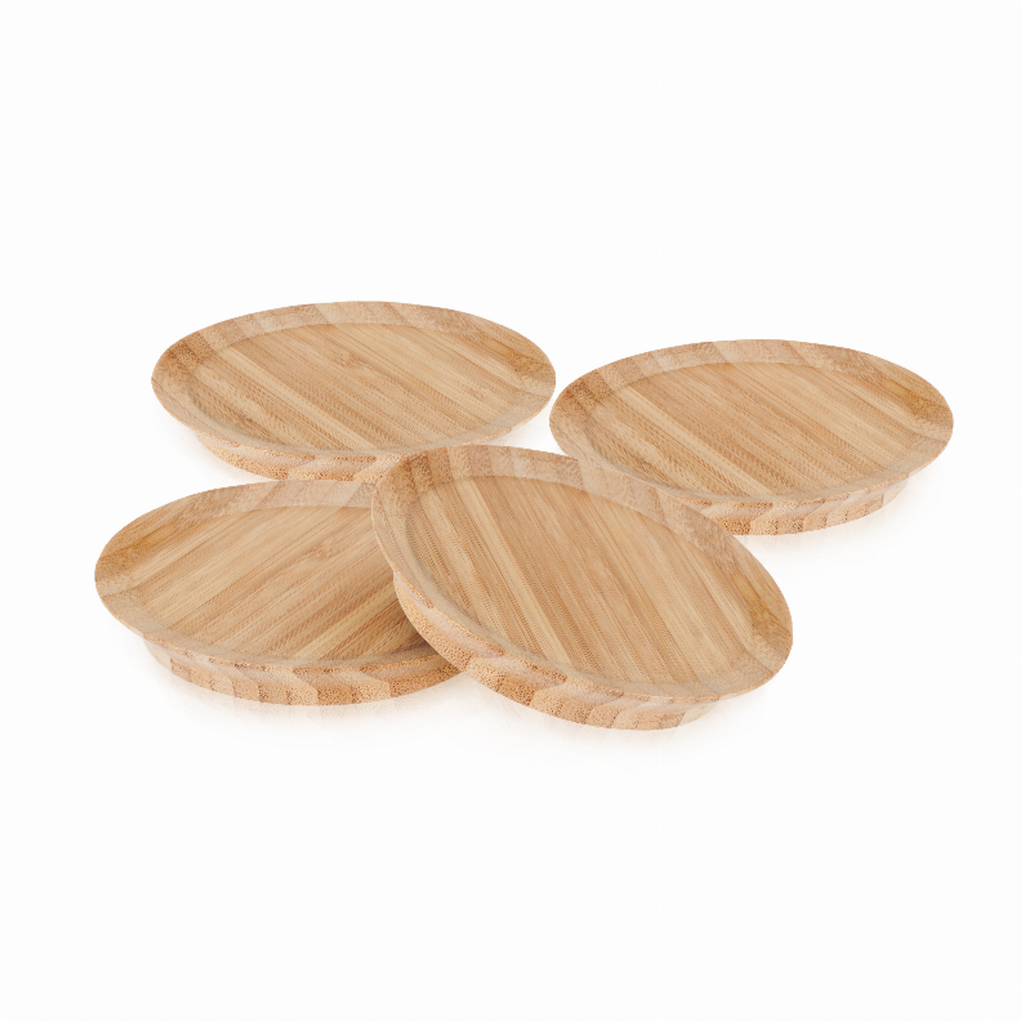 True Topper Bamboo Appetizer Glass Toppers, Set of 4