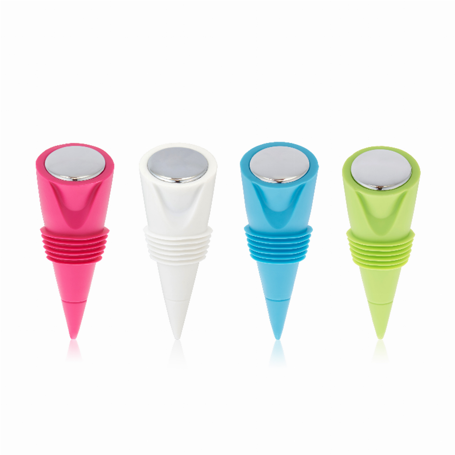 Cone Silicone Bottle Stoppers, Set of 2