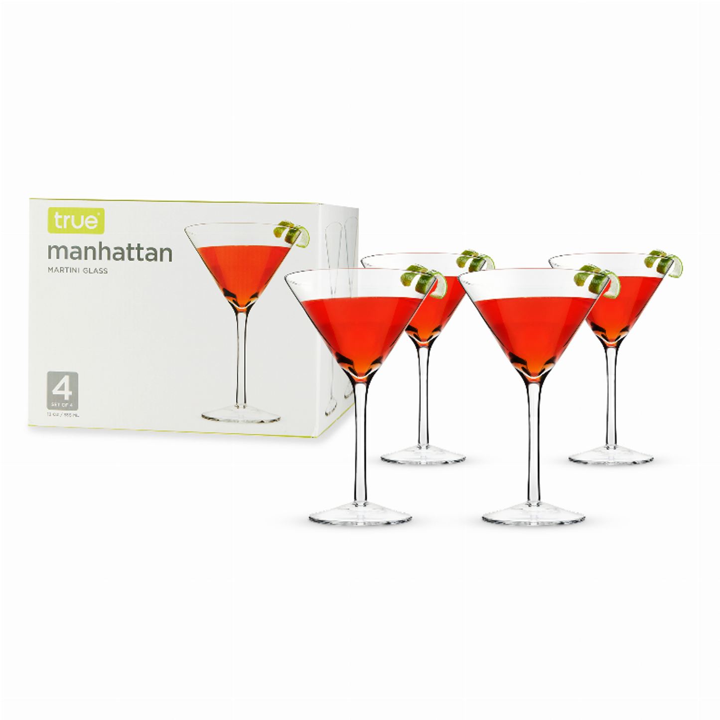 Manhattan Martini Glasses by True, Set of 4