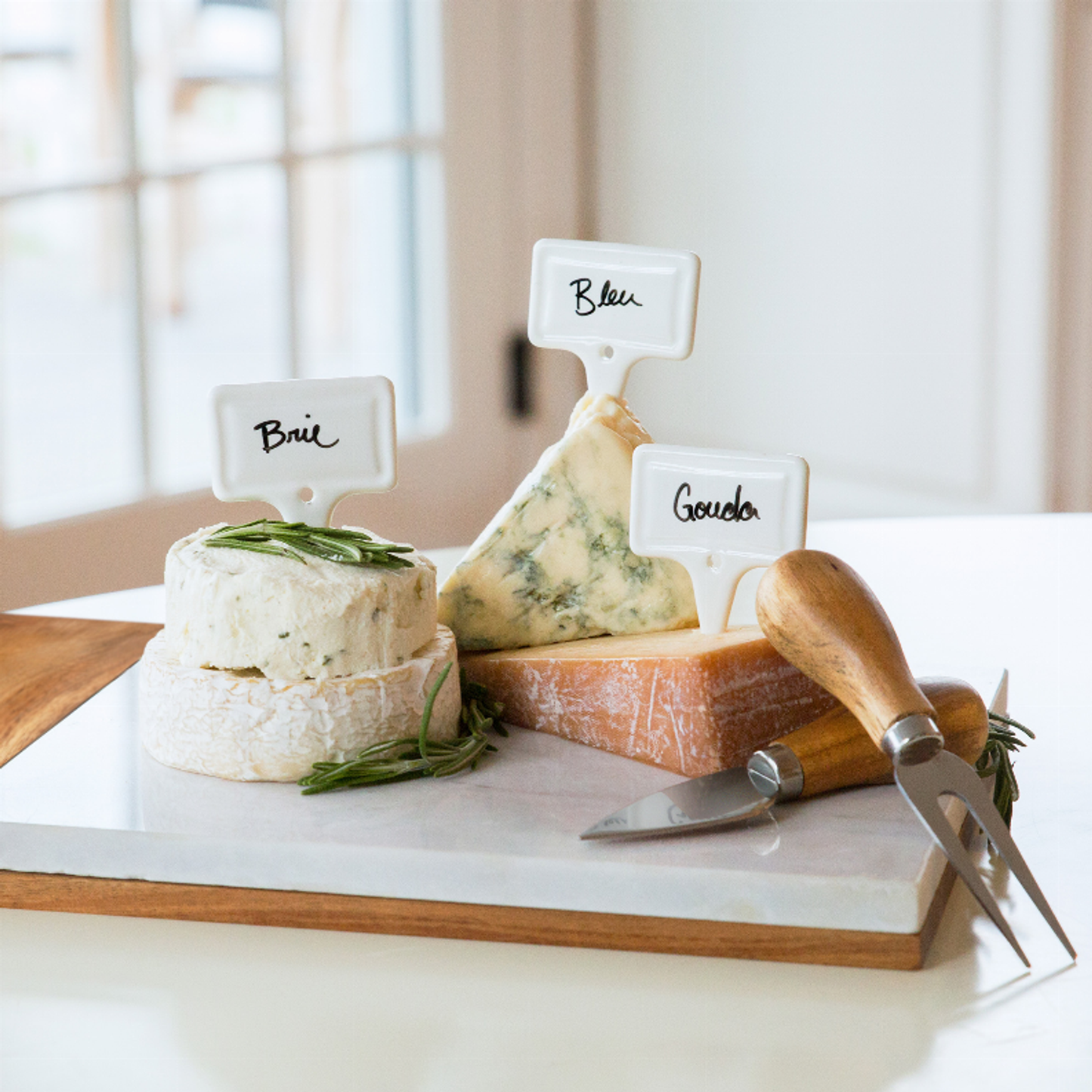 Twine Ceramic Cheese Markers, Set of 4