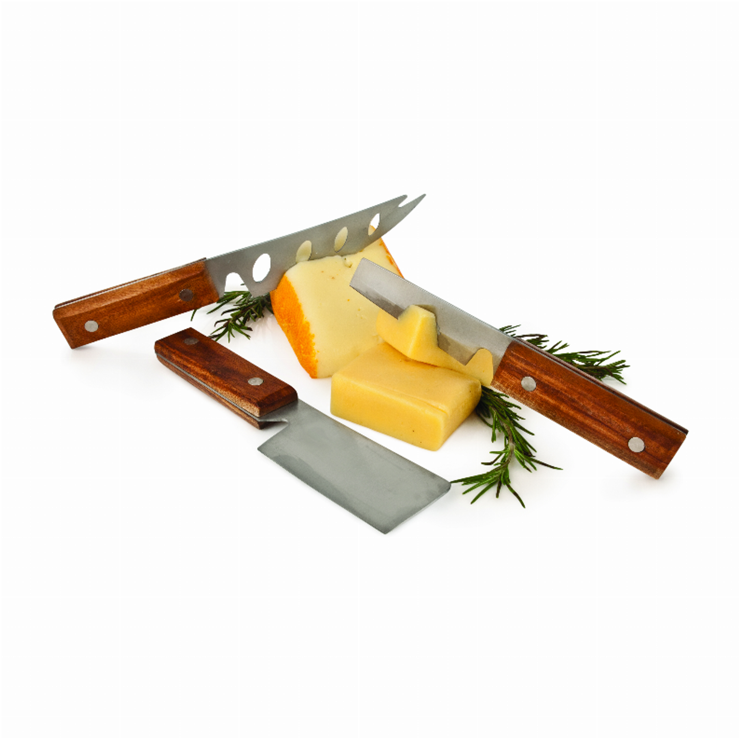 Twine Rustic Acacia Wood Cheese Tool Set, 3 Pieces