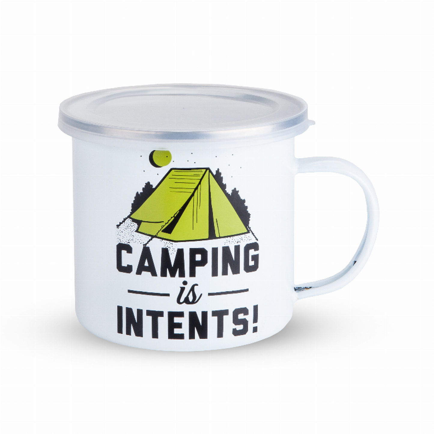 Camping Is Intents Enamel Mug by Foster & Rye, 11 oz