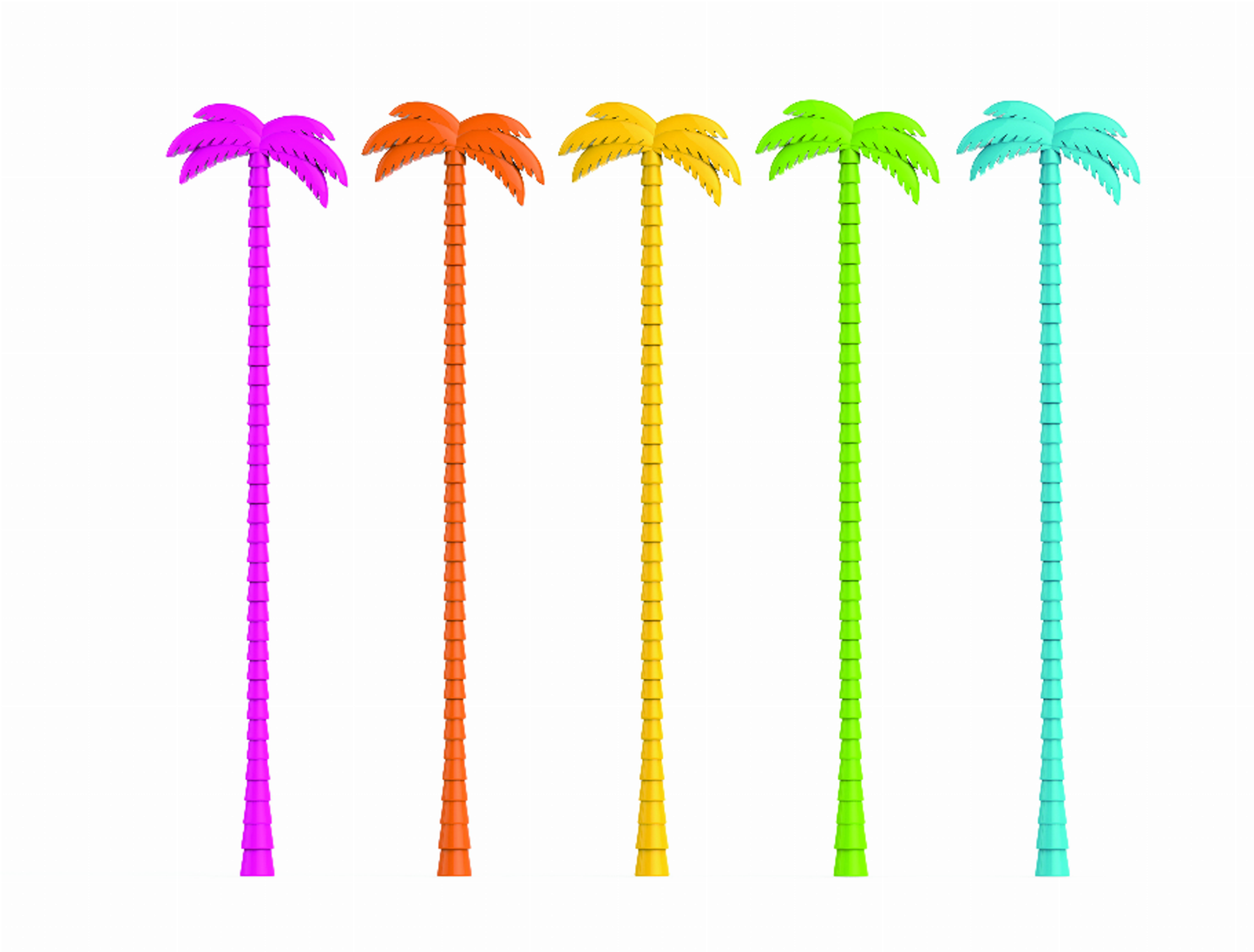 Truezoo Palm Tree Stir Sticks, Set of 5