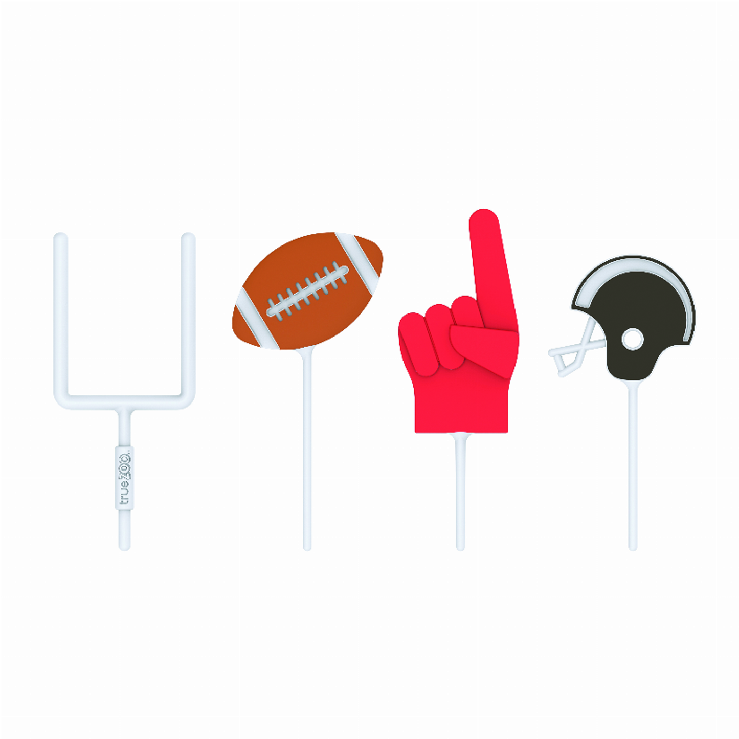 Truezoo Pickoff Football Snack Picks, Set of 12