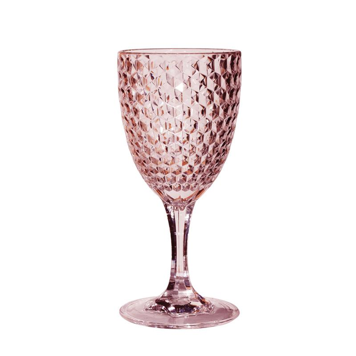 Acrylic Diamond-Cut Wine Glasses 12 oz Set of 4