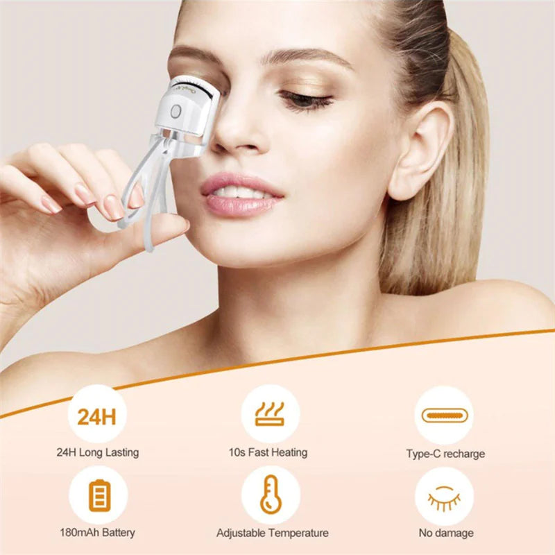 Heated Eyelash Curler — USB Rechargeable Long-Lasting Lash Curler - Image 8