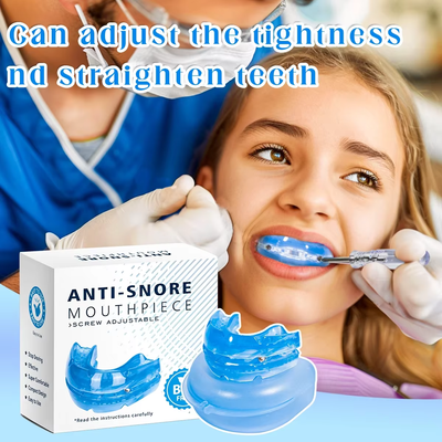Snoring mouth guard side profile showing jaw position