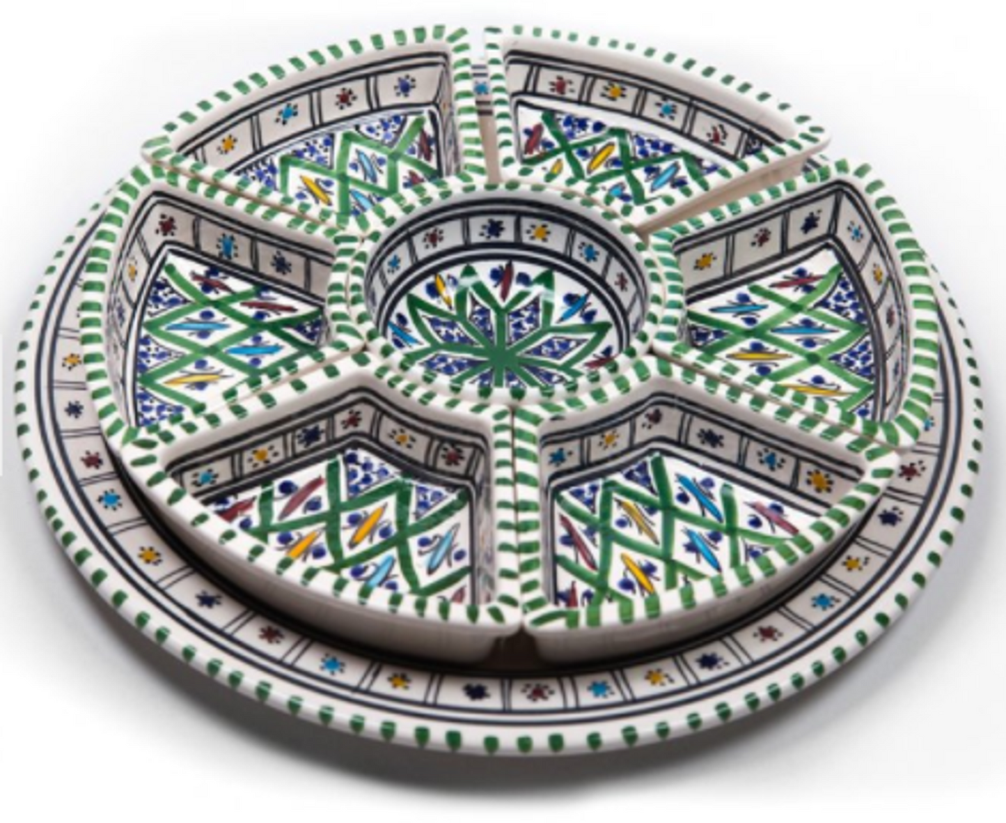 Kamsah Round Dipping and Serving Set - Handmade Ceramic