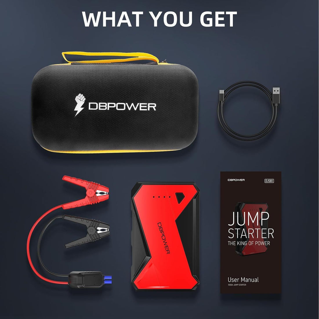 DBPOWER 1000A Portable Jump Starter alternate angle