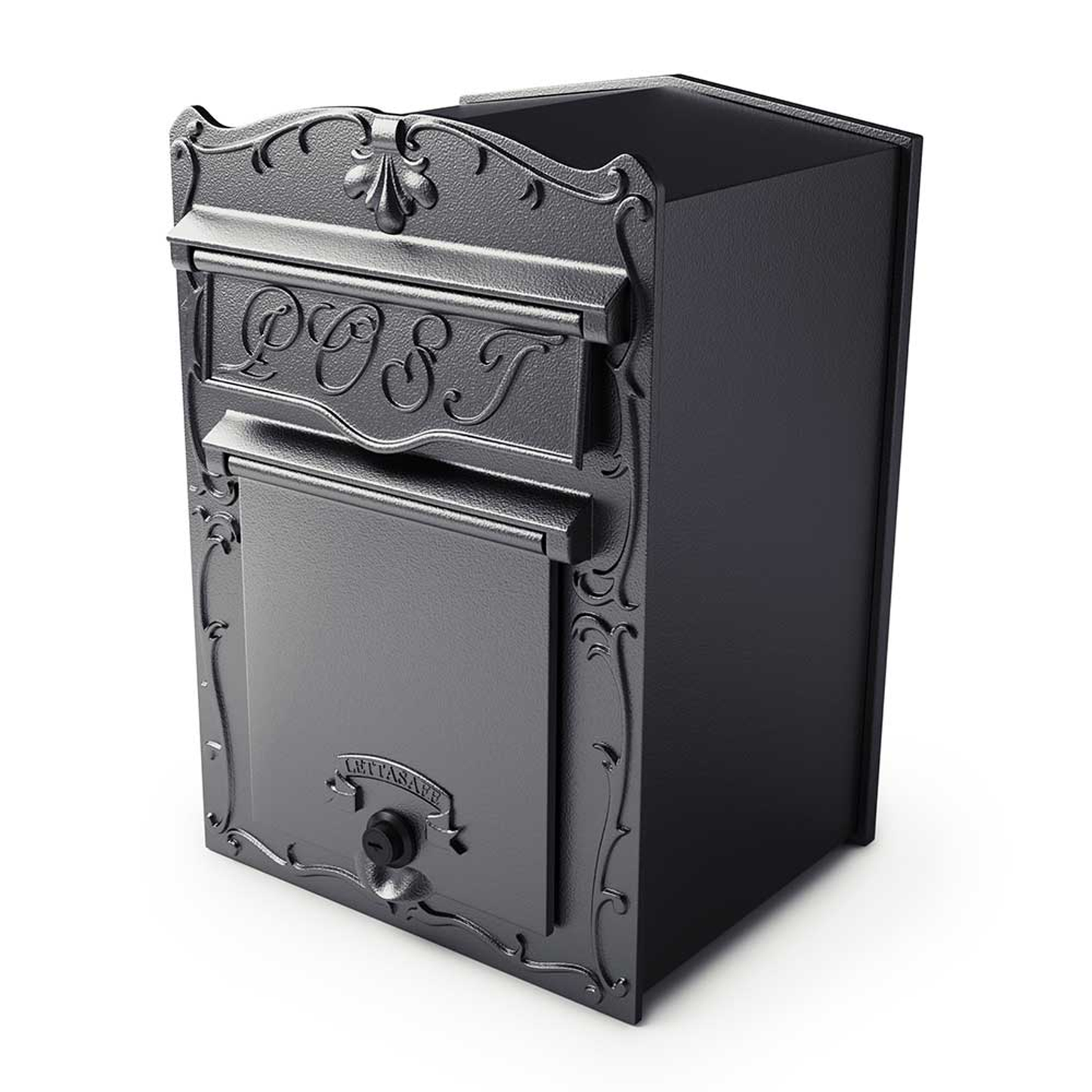 Kingsbury Rear Retrieval Mailbox, Black