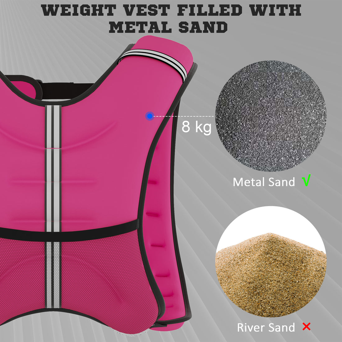 Weighted vest size and fit reference
