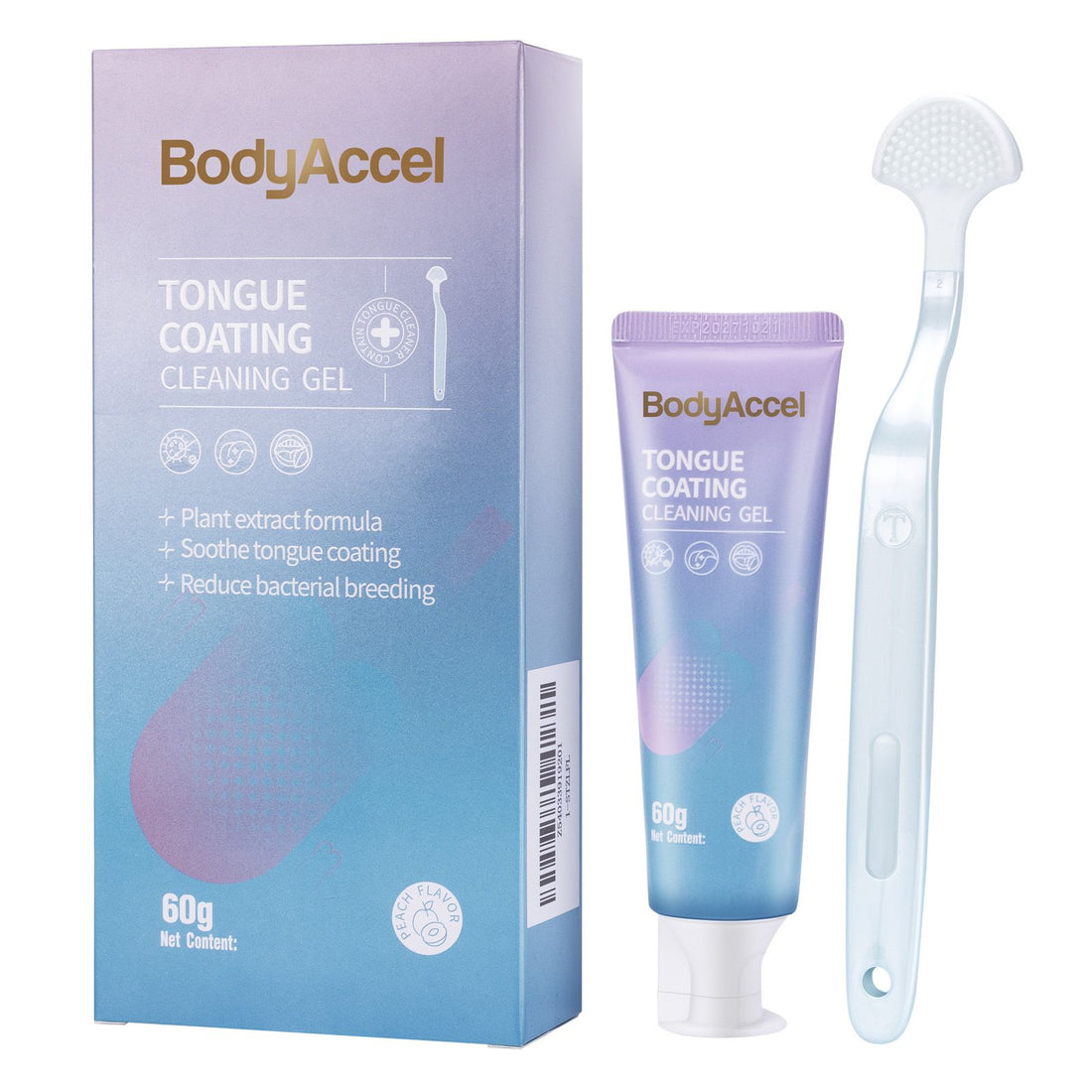 Tongue Cleansing Gel and Brush pack detail