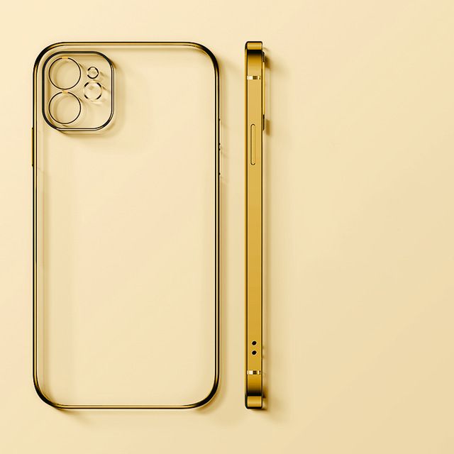 Lemon yellow ultra-thin iPhone 12 Pro Max case detail