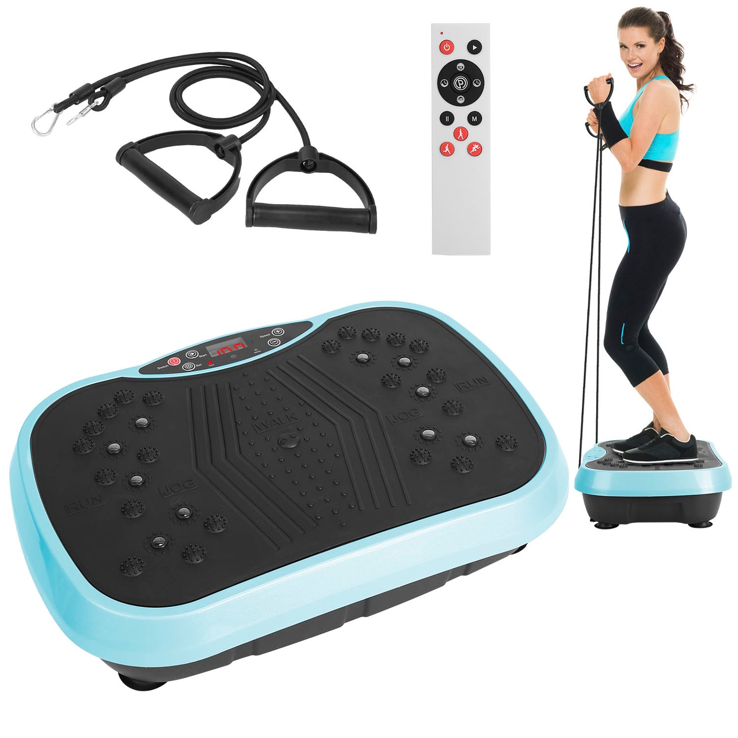 Vibration Exercise Machine with Resistance Bands 8