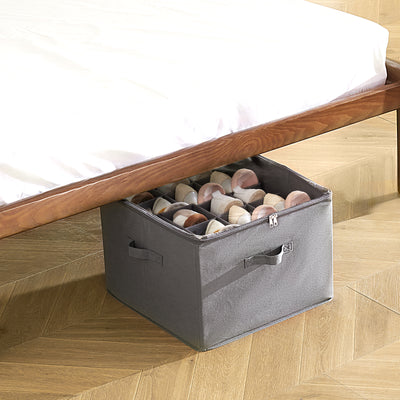 Under Bed Shoe Storage Organizer With Dividers