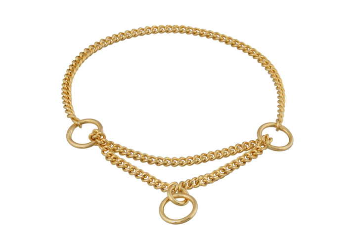 Alvalley Martingale Show Chain Collar 18in for dogs