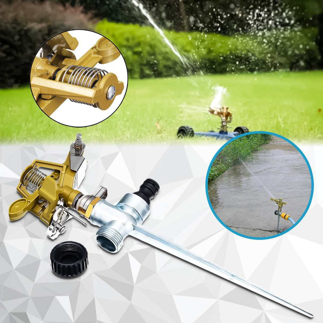 360 Rotating Garden Sprinkler Lawn Watering Irrigation Sprayer