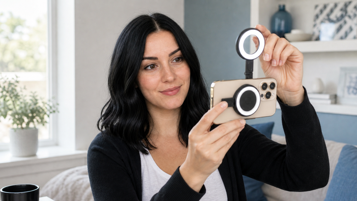How to Use a Magnetic Selfie Light for Better Phone Videos
