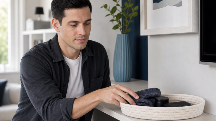 How to Organize Small Items With a Shallow Rope Basket