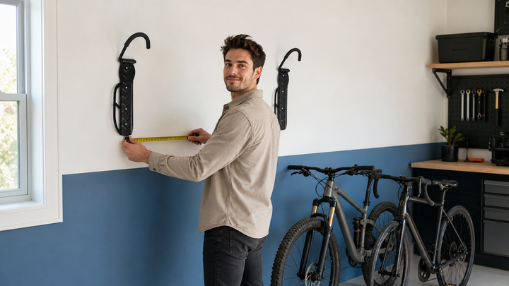 How to Store Bikes Vertically on a Garage Wall